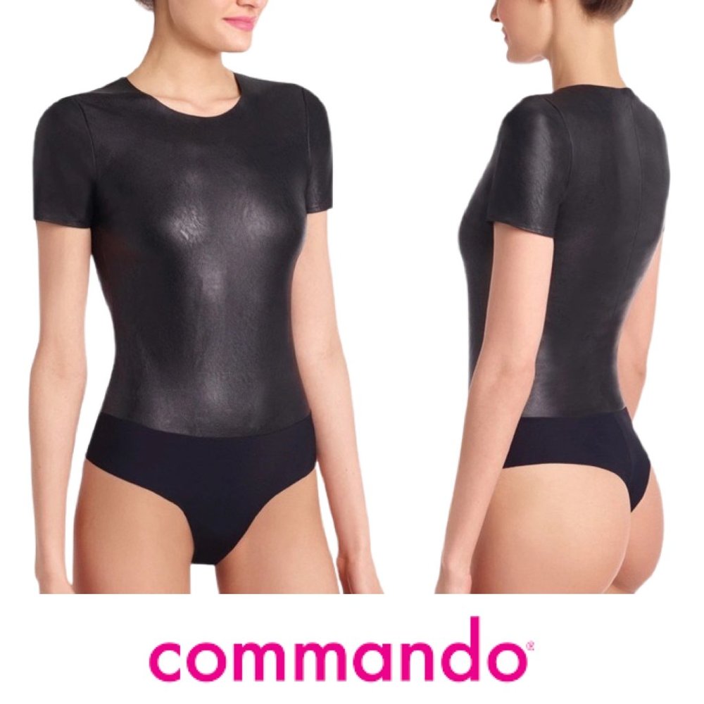 *NEW* Commando Faux Leather Black Bodysuit